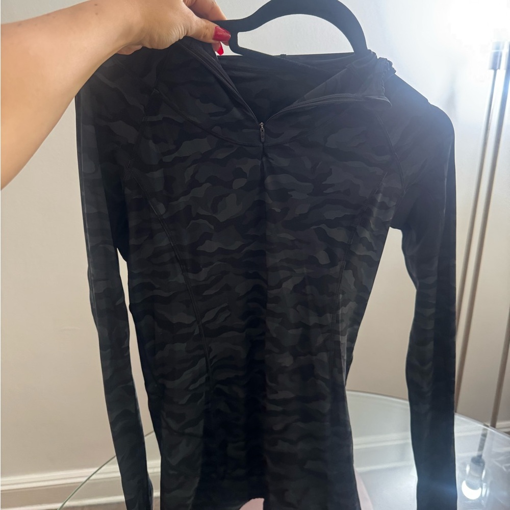lululemon athletica Black Camo Long Sleeve Top